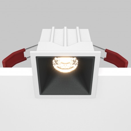 Maytoni Alfa LED Podtynkowa LED 10W 450lm 3000K Biały, Czarny DL043-01-10W3K-SQ-WB