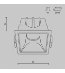 LED flush-mounted lamps - Maytoni Alfa LED Flush Mount 10W 450lm 3000K White, Black DL043-01-10W3K-SQ-WB - product 6