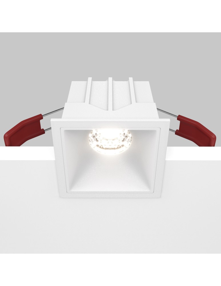 LED flush-mounted lamps - Maytoni Alfa LED Flush Mount 10W 550lm 4000K White DL043-01-10W4K-D-SQ-W - product kolory-swiatla.pl 5