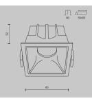 LED flush-mounted lamps - Maytoni Alfa LED Flush Mount 10W 550lm 4000K White DL043-01-10W4K-D-SQ-W - product 6