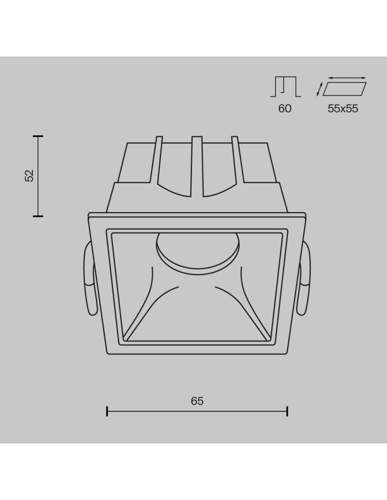 LED flush-mounted lamps - Maytoni Alfa LED Flush Mount 10W 550lm 4000K White DL043-01-10W4K-D-SQ-W - product kolory-swiatla.pl 6