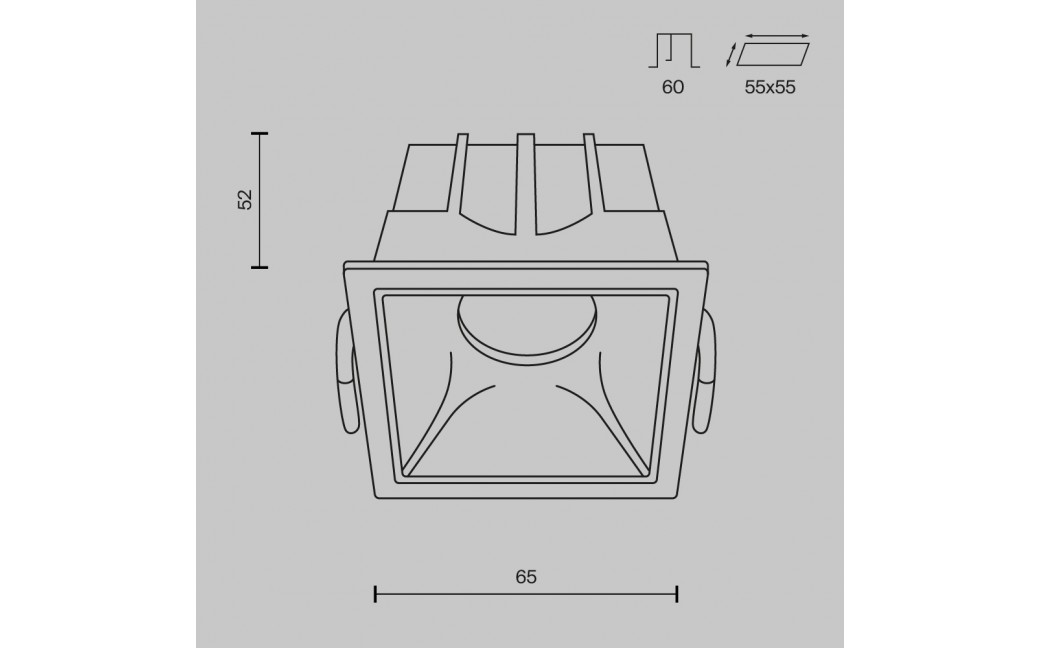 Maytoni Alfa LED Podtynkowa LED 10W 550lm 4000K Biały DL043-01-10W4K-D-SQ-W