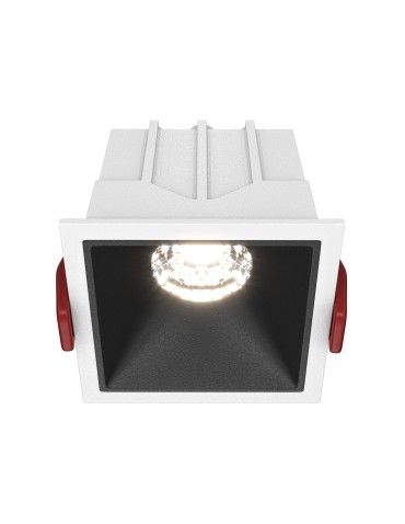 Maytoni Alfa LED Flush Mount 10W 500lm 4000K White, Black DL043-01-10W4K-D-SQ-WB