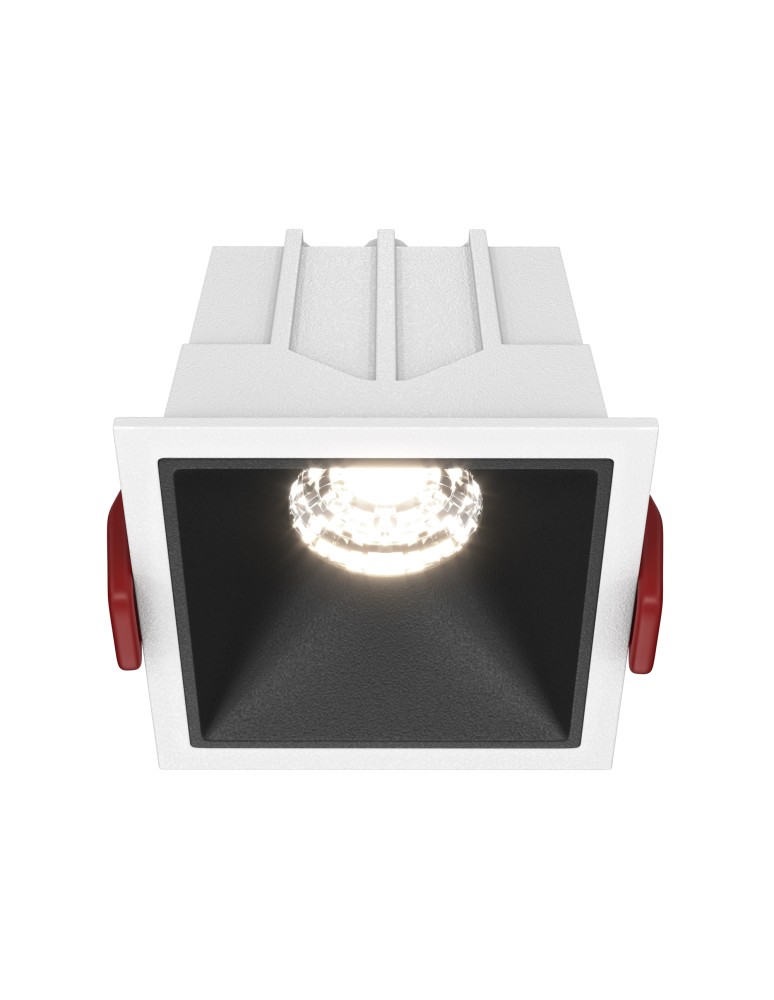 LED flush-mounted lamps - Maytoni Alfa LED Flush Mount 10W 500lm 4000K White, Black DL043-01-10W4K-D-SQ-WB - product kolory-swiatla.pl 1
