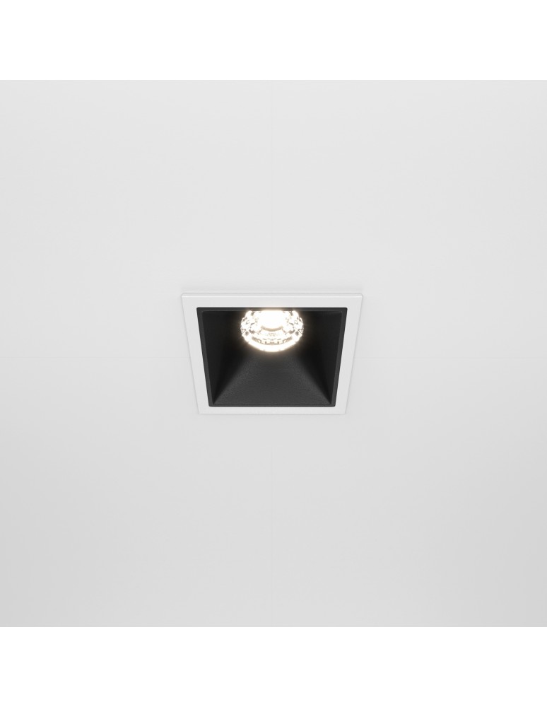 LED flush-mounted lamps - Maytoni Alfa LED Flush Mount 10W 500lm 4000K White, Black DL043-01-10W4K-D-SQ-WB - product kolory-swiatla.pl 3