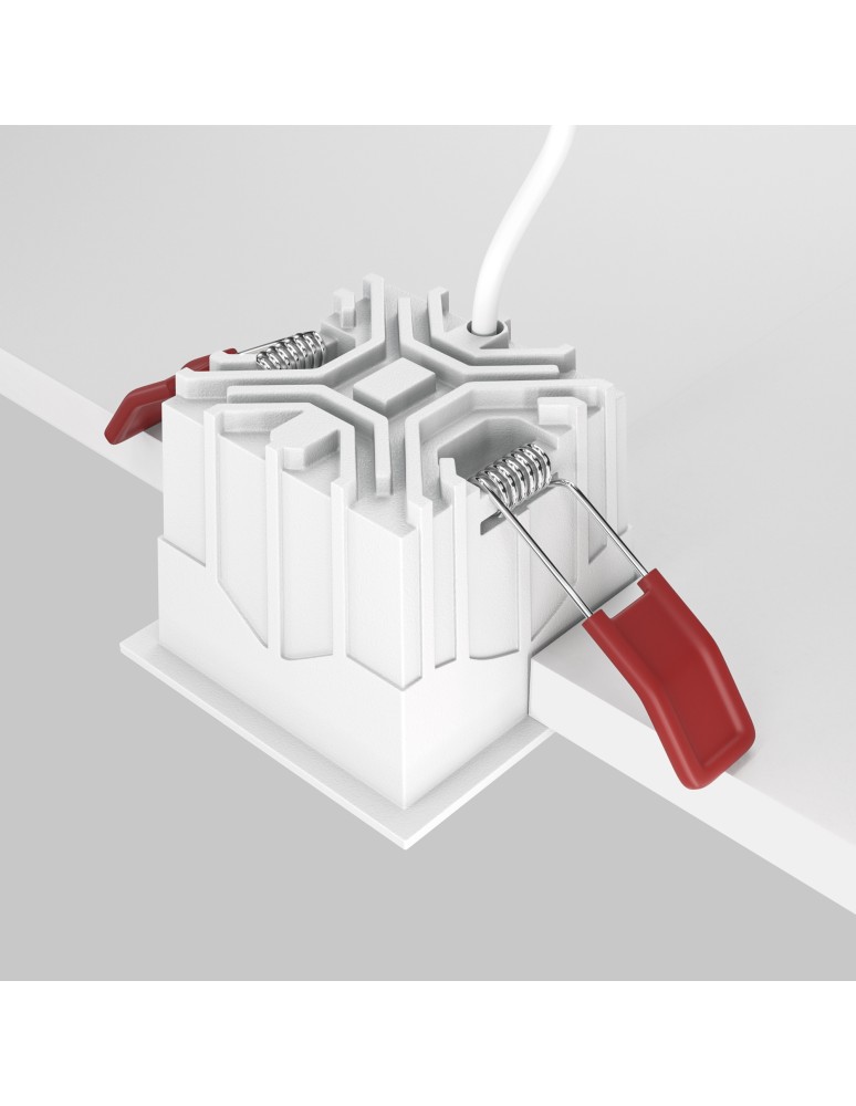 LED flush-mounted lamps - Maytoni Alfa LED Flush Mount 10W 500lm 4000K White, Black DL043-01-10W4K-D-SQ-WB - product kolory-swiatla.pl 4