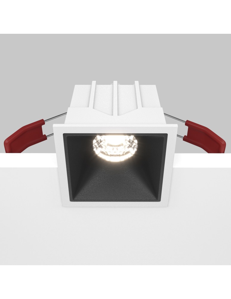LED flush-mounted lamps - Maytoni Alfa LED Flush Mount 10W 500lm 4000K White, Black DL043-01-10W4K-D-SQ-WB - product kolory-swiatla.pl 5
