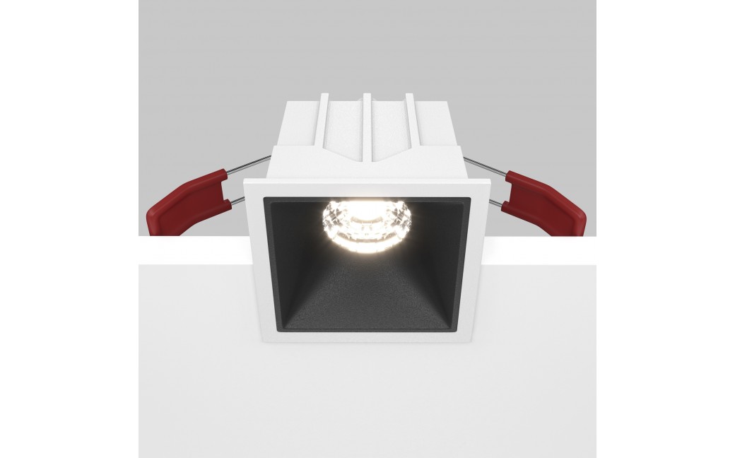 Maytoni Alfa LED Podtynkowa LED 10W 500lm 4000K Biały, Czarny DL043-01-10W4K-D-SQ-WB