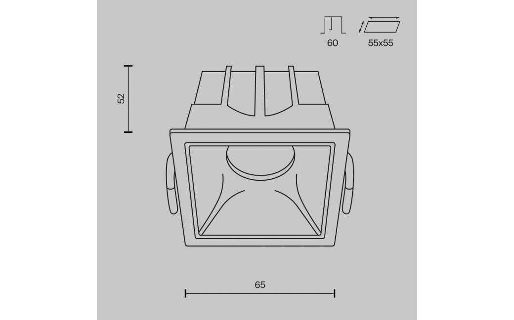 Maytoni Alfa LED Podtynkowa LED 10W 550lm 4000K Biały DL043-01-10W4K-SQ-W