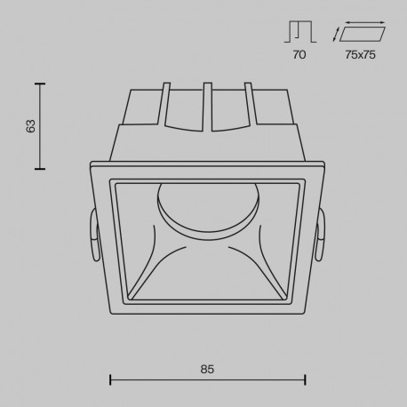 Maytoni Alfa LED Podtynkowa LED 15W 1150lm 3000K Biały DL043-01-15W3K-D-SQ-W