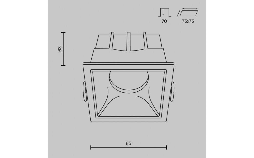 Maytoni Alfa LED Podtynkowa LED 15W 1150lm 3000K Biały DL043-01-15W3K-D-SQ-W