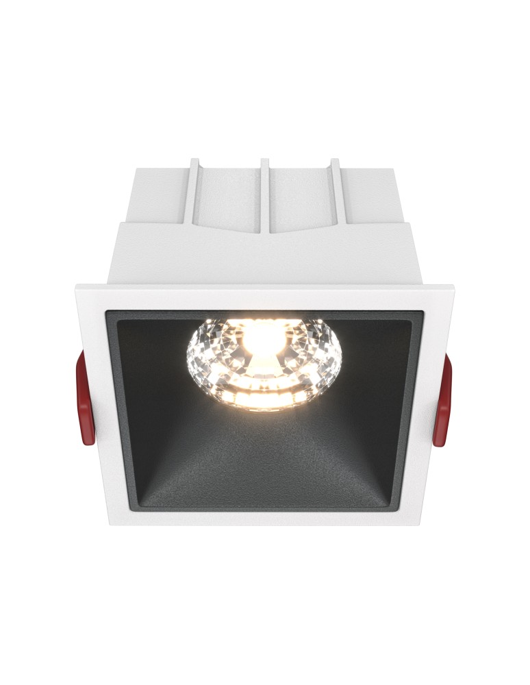 LED flush-mounted lamps - Maytoni Alfa LED Flush Mount LED 15W 1050lm 3000K White, Black DL043-01-15W3K-SQ-WB - product kolory-swiatla.pl 1