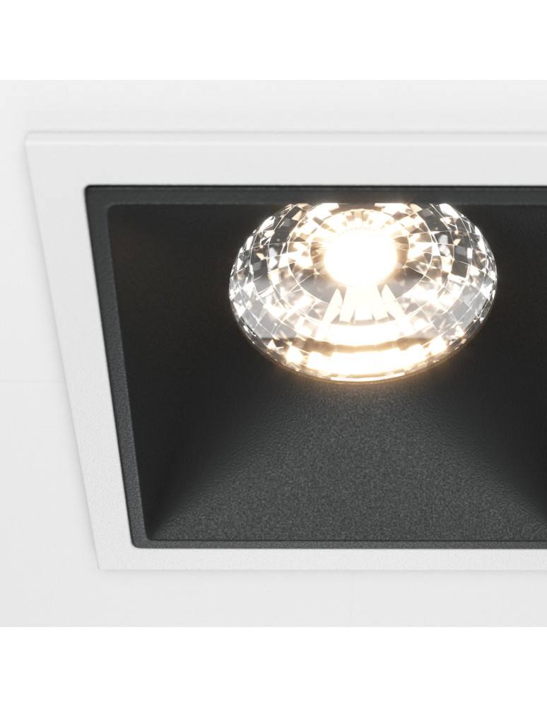 LED flush-mounted lamps - Maytoni Alfa LED Flush Mount LED 15W 1050lm 3000K White, Black DL043-01-15W3K-SQ-WB - product kolory-swiatla.pl 2