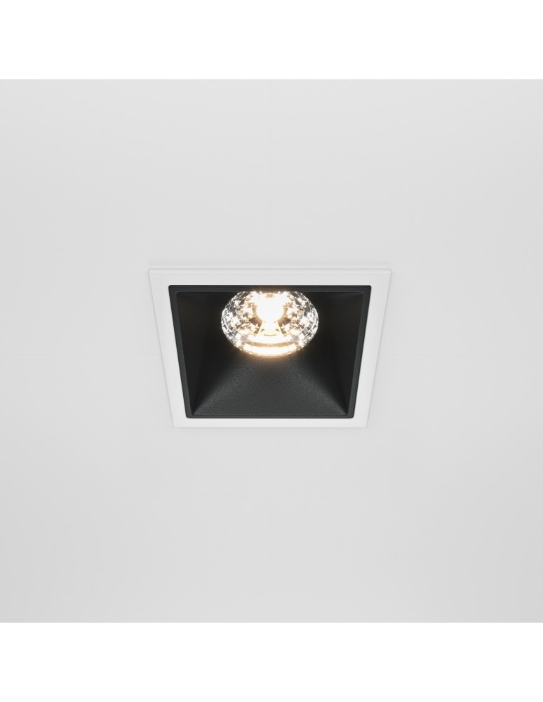 LED flush-mounted lamps - Maytoni Alfa LED Flush Mount LED 15W 1050lm 3000K White, Black DL043-01-15W3K-SQ-WB - product kolory-swiatla.pl 3