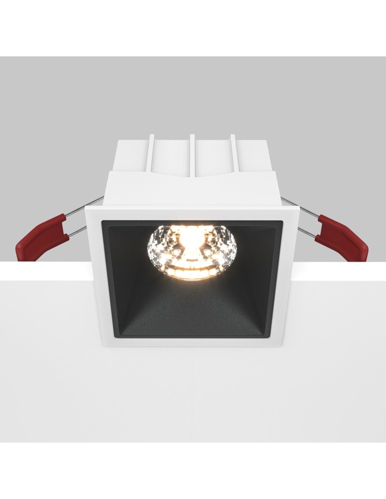 LED flush-mounted lamps - Maytoni Alfa LED Flush Mount LED 15W 1050lm 3000K White, Black DL043-01-15W3K-SQ-WB - product kolory-swiatla.pl 5