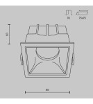 LED flush-mounted lamps - Maytoni Alfa LED Flush Mount LED 15W 1050lm 3000K White, Black DL043-01-15W3K-SQ-WB - product 6