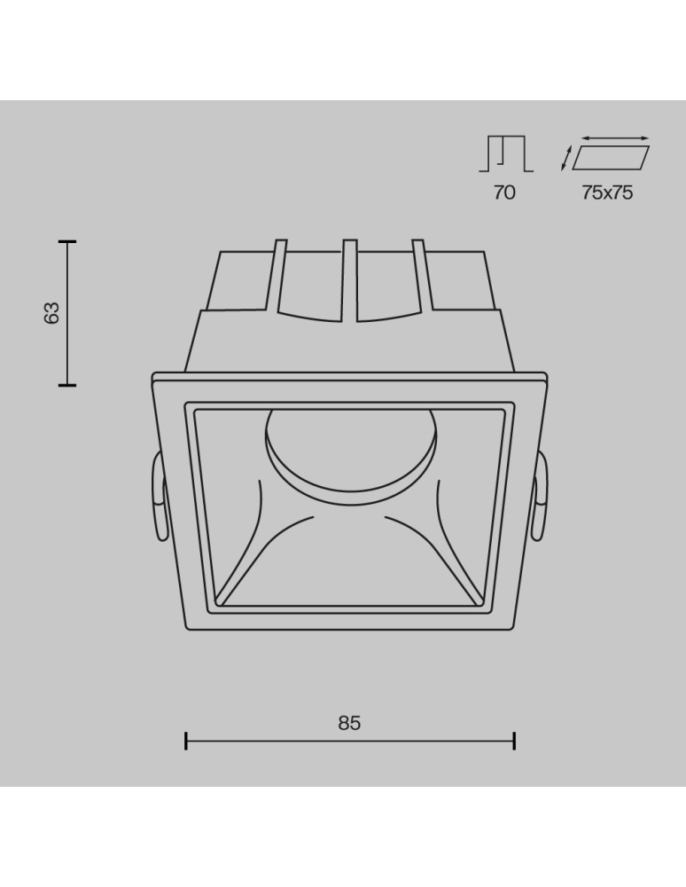 LED flush-mounted lamps - Maytoni Alfa LED Flush Mount LED 15W 1050lm 3000K White, Black DL043-01-15W3K-SQ-WB - product kolory-swiatla.pl 6