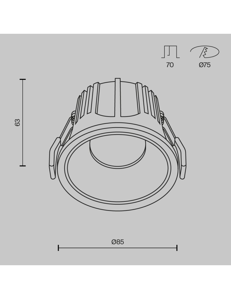 LED flush-mounted lamps - Maytoni Alfa LED Flush Mount LED 15W 1250lm 4000K White DL043-01-15W4K-D-RD-W - product kolory-swiatla.pl 6