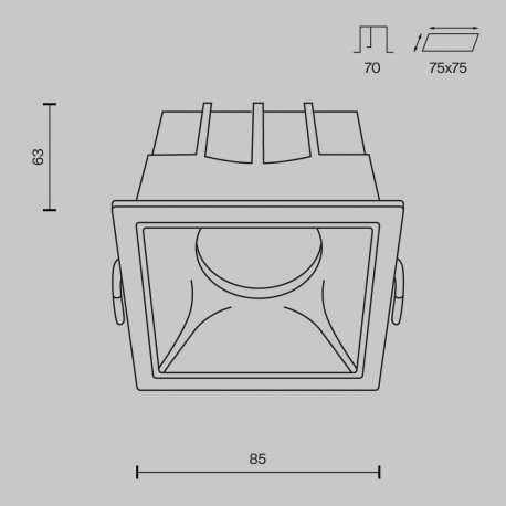 Maytoni Alfa LED Podtynkowa LED 15W 1250lm 4000K Biały DL043-01-15W4K-D-SQ-W