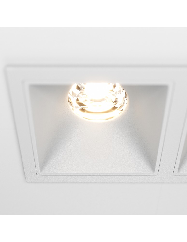 LED flush-mounted lamps - Maytoni Alfa LED Flush Mount 20W 1000lm 3000K White DL043-02-10W3K-D-SQ-W - product kolory-swiatla.pl 2