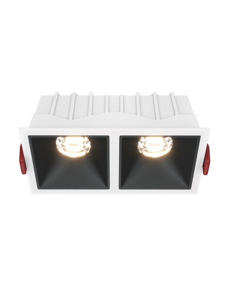 LED flush-mounted lamps - Maytoni Alfa LED Flush Mount 20W 900lm 3000K White, Black DL043-02-10W3K-D-SQ-WB - product kolory-swiatla.pl 1