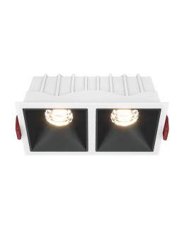 Maytoni Alfa LED Flush Mount 20W 900lm 3000K White, Black DL043-02-10W3K-D-SQ-WB