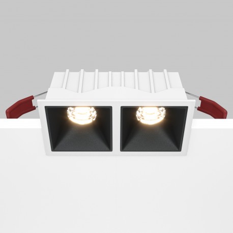 Maytoni Alfa LED Podtynkowa LED 20W 900lm 3000K Biały, Czarny DL043-02-10W3K-D-SQ-WB