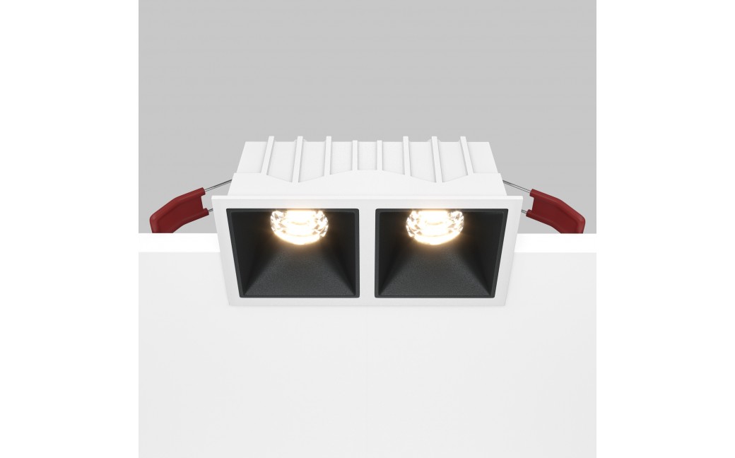 Maytoni Alfa LED Podtynkowa LED 20W 900lm 3000K Biały, Czarny DL043-02-10W3K-D-SQ-WB