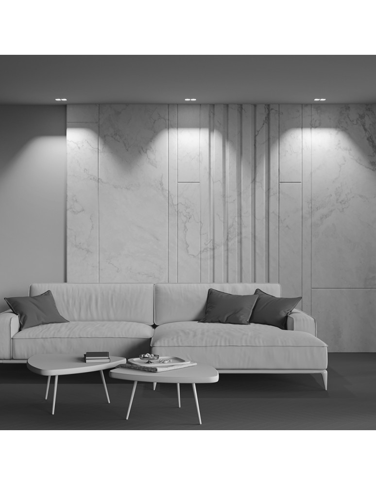 LED flush-mounted lamps - Maytoni Alfa LED Flush Mount 20W 900lm 3000K White, Black DL043-02-10W3K-D-SQ-WB - product kolory-swiatla.pl 7