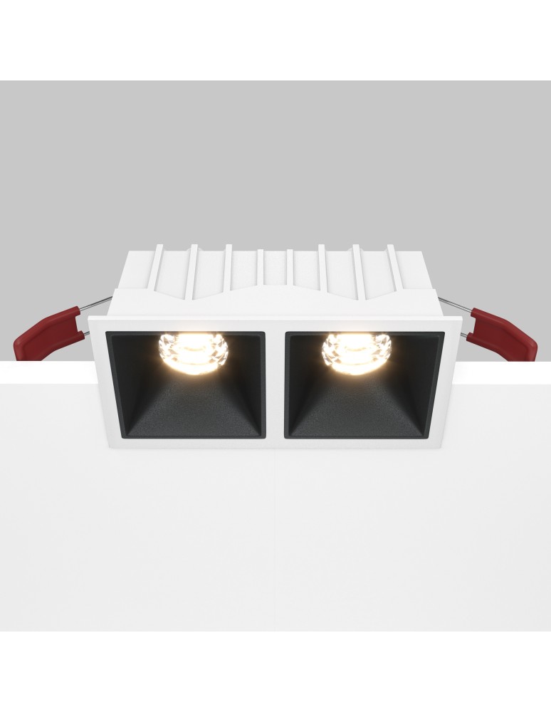 LED flush-mounted lamps - Maytoni Alfa LED Flush Mount 20W 900lm 3000K White, Black DL043-02-10W3K-SQ-WB - product kolory-swiatla.pl 5