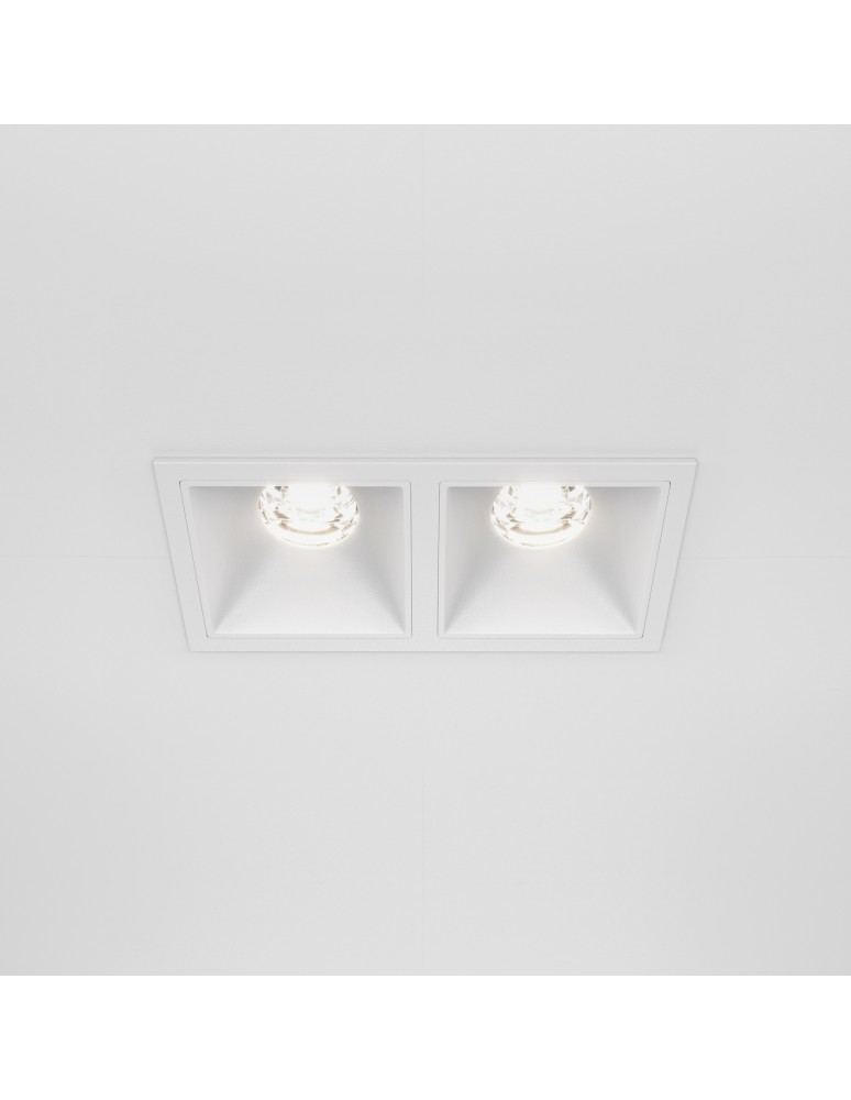 LED flush-mounted lamps - Maytoni Alfa LED Flush Mount 20W 1100lm 4000K White DL043-02-10W4K-D-SQ-W - product kolory-swiatla.pl 3