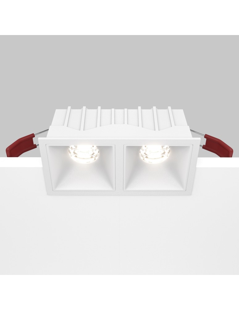 LED flush-mounted lamps - Maytoni Alfa LED Flush Mount 20W 1100lm 4000K White DL043-02-10W4K-D-SQ-W - product kolory-swiatla.pl 5