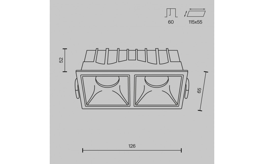 Maytoni Alfa LED Podtynkowa LED 20W 1100lm 4000K Biały DL043-02-10W4K-D-SQ-W