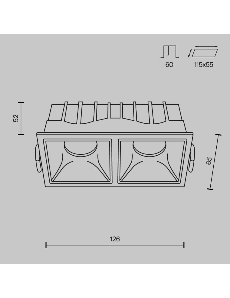 LED flush-mounted lamps - Maytoni Alfa LED Flush Mount 20W 1100lm 4000K White DL043-02-10W4K-SQ-W - product kolory-swiatla.pl 6