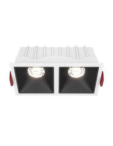 Maytoni Alfa LED Flush Mount 20W 1000lm 4000K White, Black DL043-02-10W4K-SQ-WB