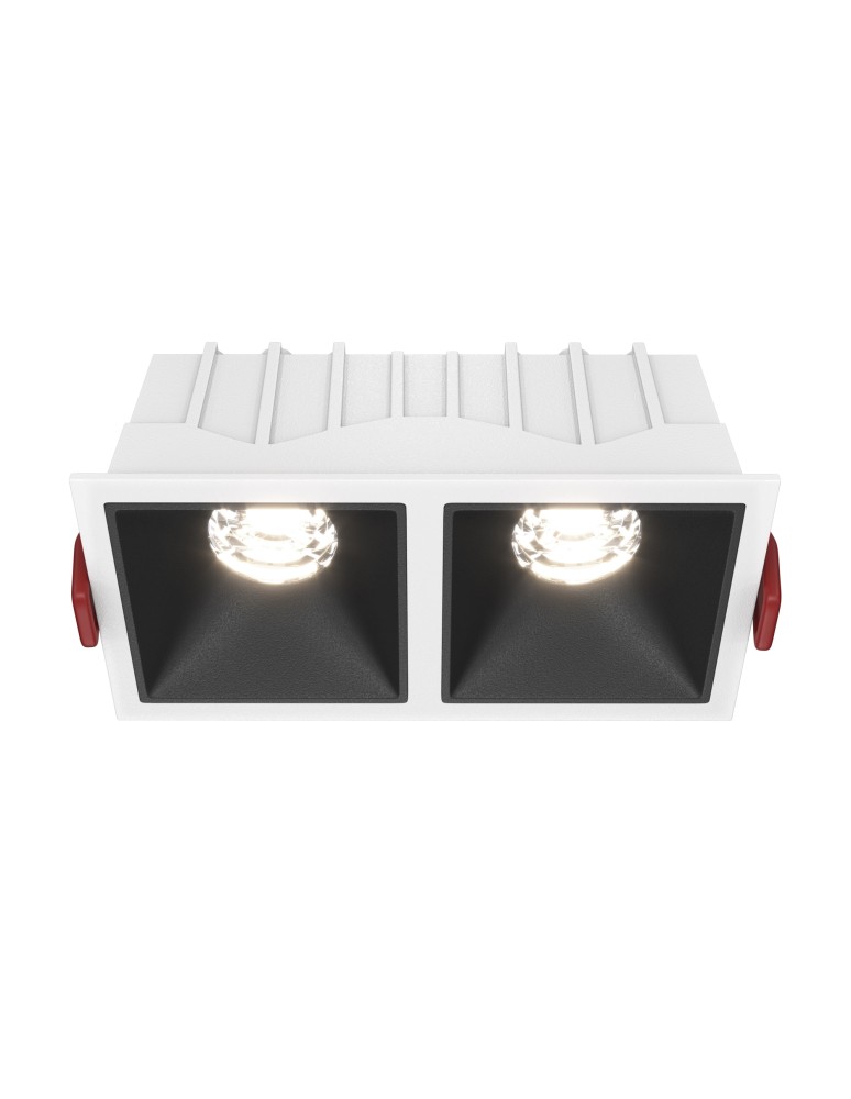 LED flush-mounted lamps - Maytoni Alfa LED Flush Mount 20W 1000lm 4000K White, Black DL043-02-10W4K-SQ-WB - product kolory-swiatla.pl 1