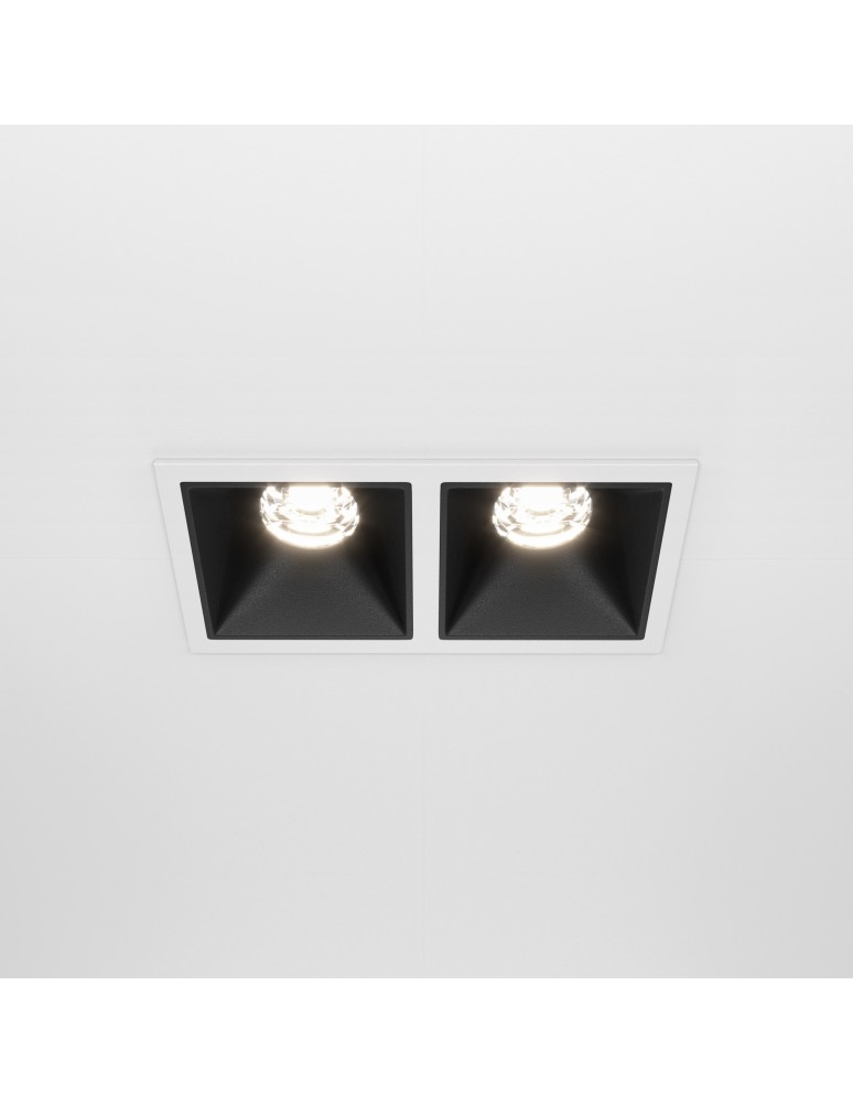 LED flush-mounted lamps - Maytoni Alfa LED Flush Mount 20W 1000lm 4000K White, Black DL043-02-10W4K-SQ-WB - product kolory-swiatla.pl 3