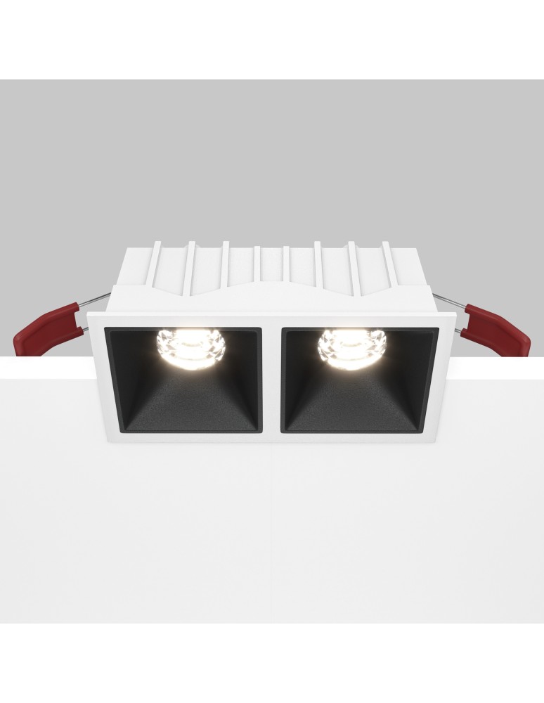 LED flush-mounted lamps - Maytoni Alfa LED Flush Mount 20W 1000lm 4000K White, Black DL043-02-10W4K-SQ-WB - product kolory-swiatla.pl 5