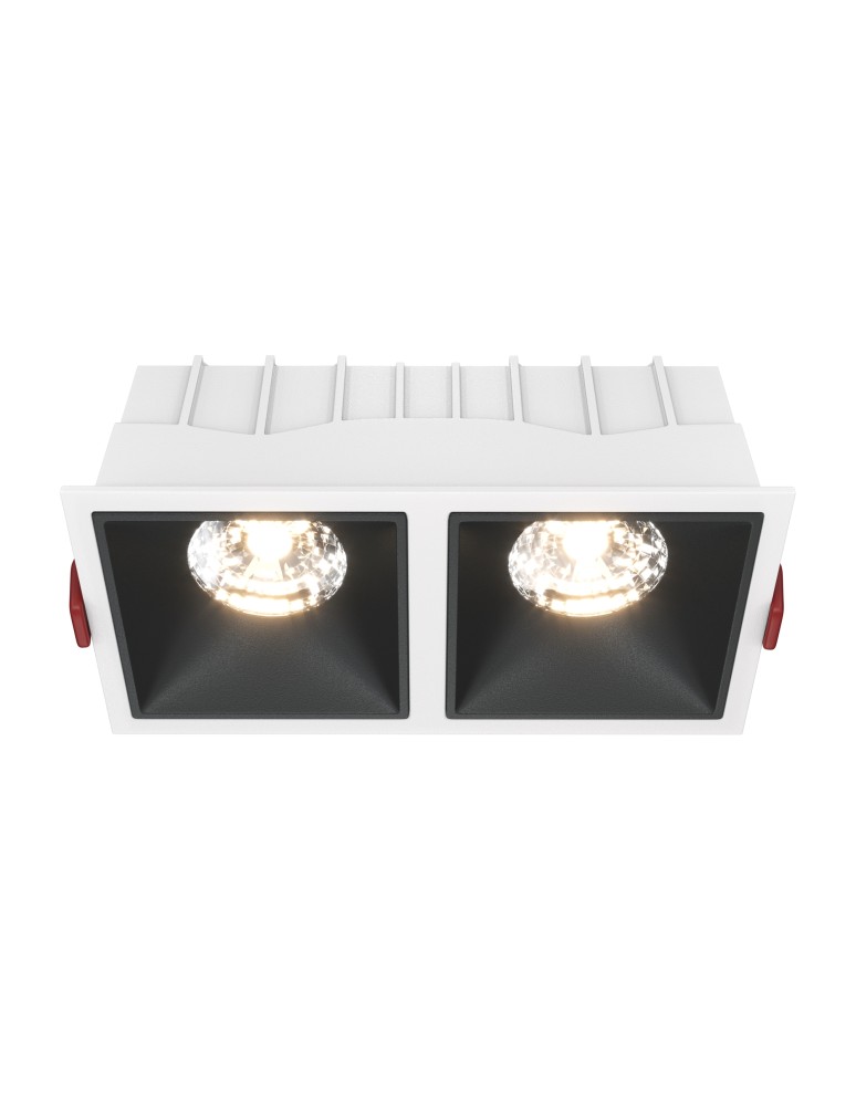 LED flush-mounted lamps - Maytoni Alfa LED Flush Mount 30W 2100lm 3000K White, Black DL043-02-15W3K-D-SQ-WB - product kolory-swiatla.pl 1