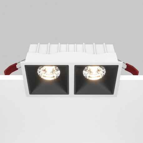 Maytoni Alfa LED Podtynkowa LED 30W 2100lm 3000K Biały, Czarny DL043-02-15W3K-D-SQ-WB