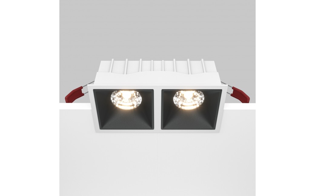 Maytoni Alfa LED Podtynkowa LED 30W 2100lm 3000K Biały, Czarny DL043-02-15W3K-D-SQ-WB