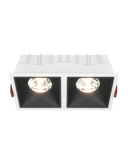 Maytoni Alfa LED Flush Mount 30W 2100lm 3000K White, Black DL043-02-15W3K-SQ-WB