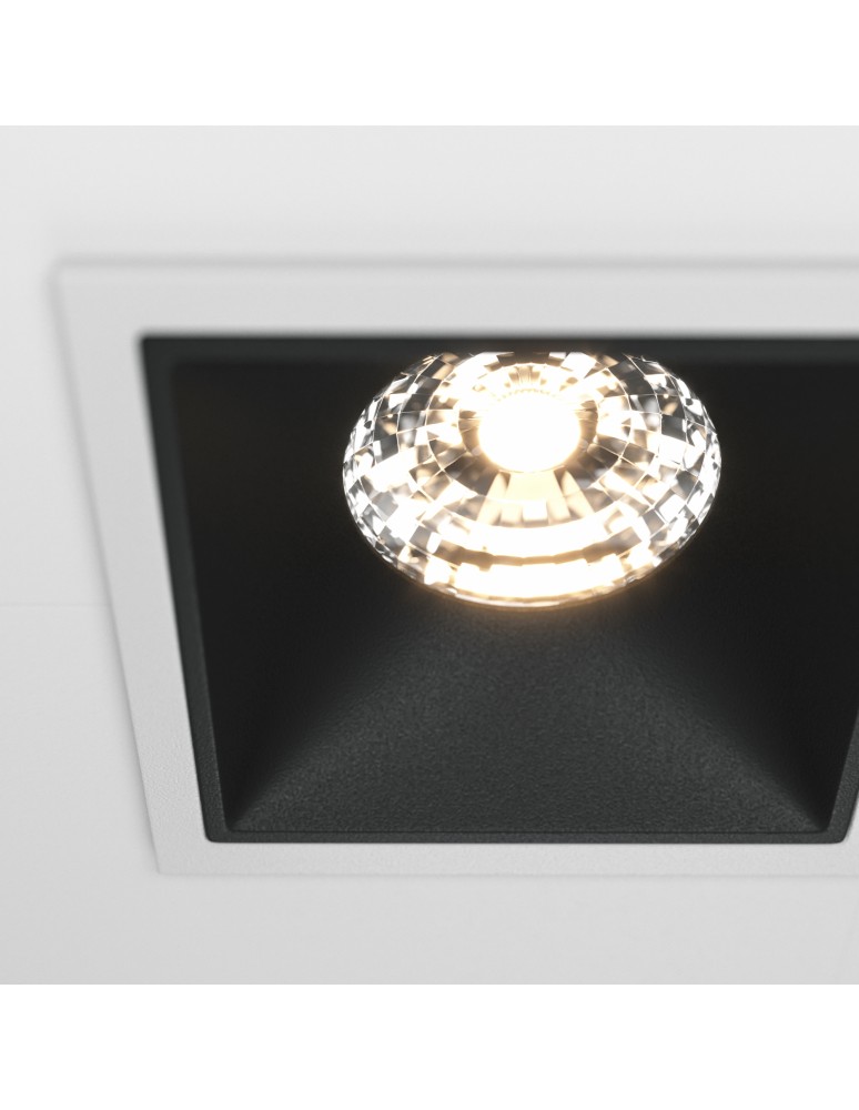 LED flush-mounted lamps - Maytoni Alfa LED Flush Mount 30W 2100lm 3000K White, Black DL043-02-15W3K-SQ-WB - product kolory-swiatla.pl 2