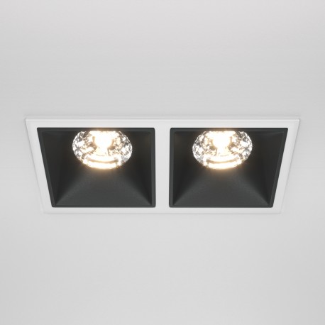 Maytoni Alfa LED Podtynkowa LED 30W 2100lm 3000K Biały, Czarny DL043-02-15W3K-SQ-WB