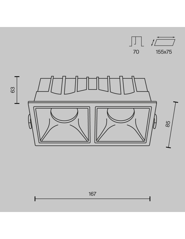 LED flush-mounted lamps - Maytoni Alfa LED Flush Mount 30W 2500lm 4000K White DL043-02-15W4K-SQ-W - product kolory-swiatla.pl 6