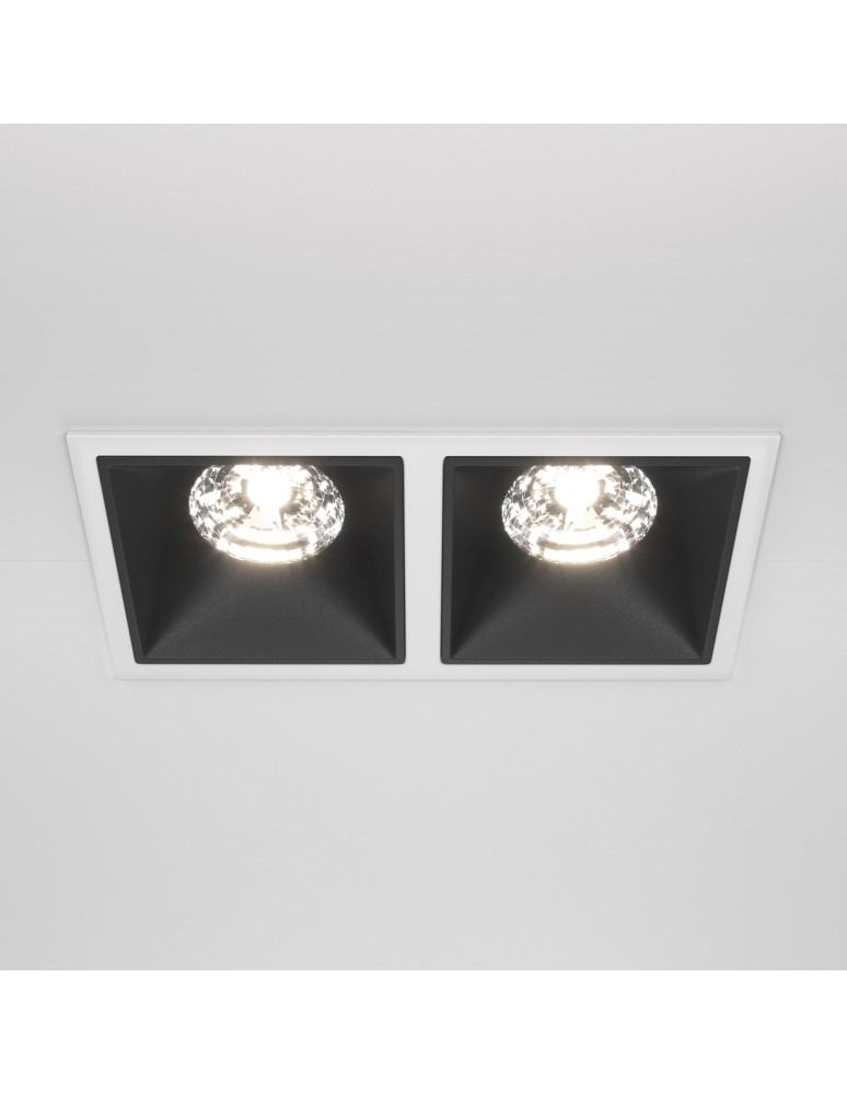 LED flush-mounted lamps - Maytoni Alfa LED Flush Mount 30W 2350lm 4000K White, Black DL043-02-15W4K-SQ-WB - product kolory-swiatla.pl 3