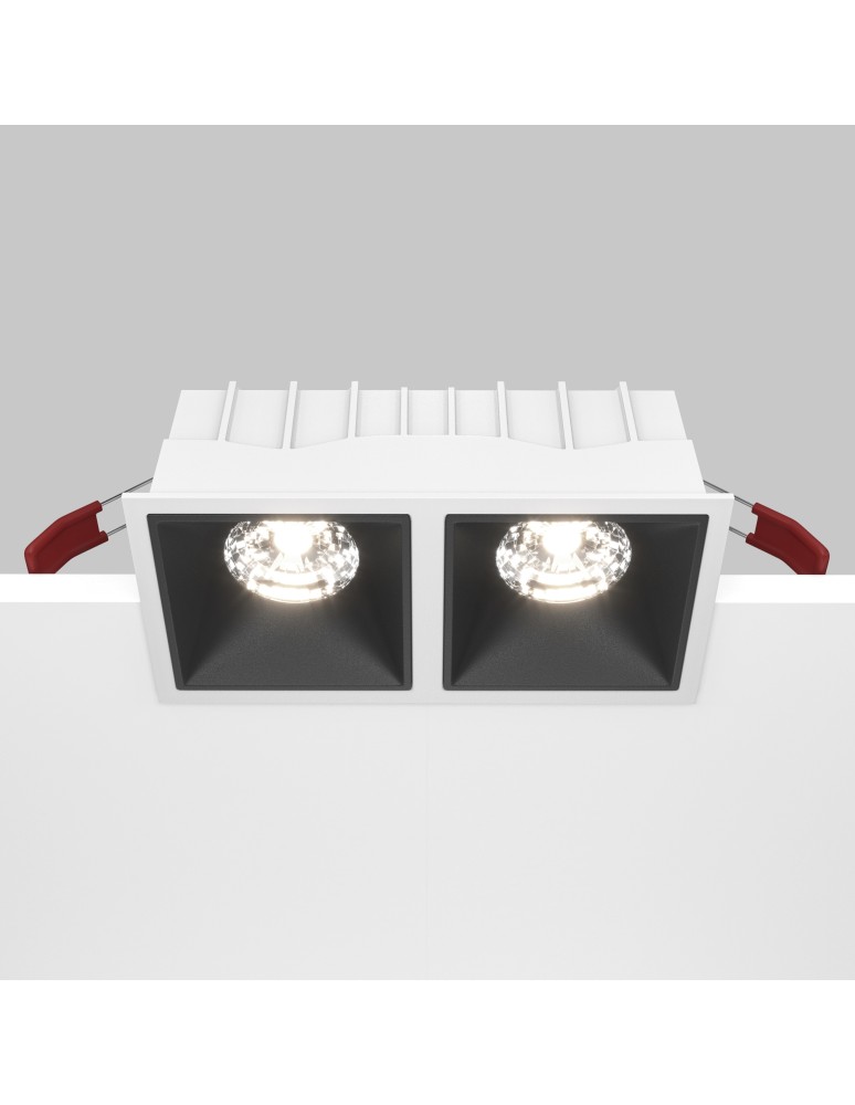 LED flush-mounted lamps - Maytoni Alfa LED Flush Mount 30W 2350lm 4000K White, Black DL043-02-15W4K-SQ-WB - product kolory-swiatla.pl 5
