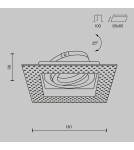 Frameless flush-mounted lamps - trimless - Maytoni Atom Flush Mounted Frameless 1xGU10 50W White DL003-01-W - product 7