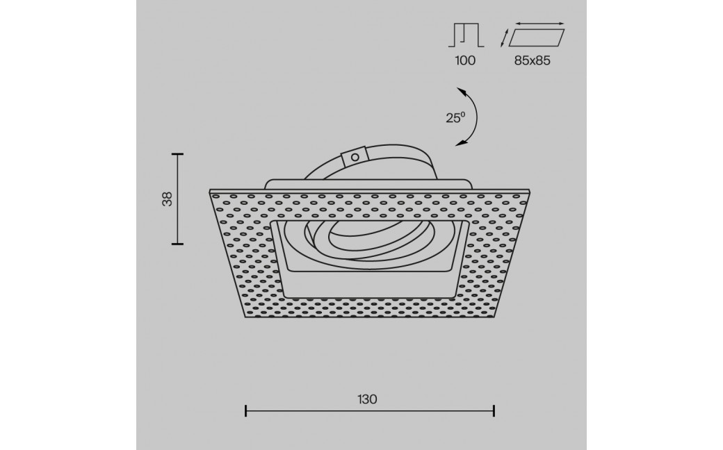 Maytoni Atom Podtynkowa Bezramkowa 1xGU10 50W Biały DL003-01-W