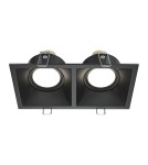 Square flush-mounted lamps - Maytoni Dot Concealed 2xGU10 50W Black DL029-2-02B - product 1